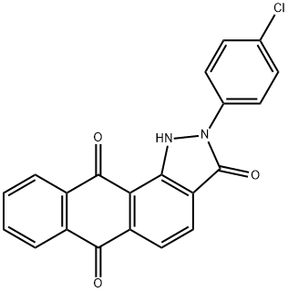 2-(4-chlorophenyl)-1H-naphtho[2,3-g]indazole-3,6,11(2H)-trione Structure
