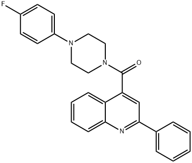 4-{[4-(4-fluorophenyl)-1-piperazinyl]carbonyl}-2-phenylquinoline 구조식 이미지