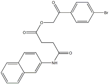 2-(4-bromophenyl)-2-oxoethyl 4-(2-naphthylamino)-4-oxobutanoate Structure