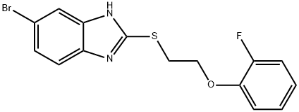 6-bromo-2-{[2-(2-fluorophenoxy)ethyl]sulfanyl}-1H-benzimidazole 구조식 이미지