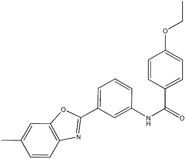 4-ethoxy-N-[3-(6-methyl-1,3-benzoxazol-2-yl)phenyl]benzamide Structure