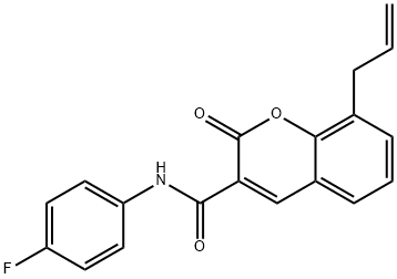 8-allyl-N-(4-fluorophenyl)-2-oxo-2H-chromene-3-carboxamide Structure