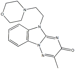 2-methyl-5-[2-(4-morpholinyl)ethyl][1,2,4]triazino[2,3-a]benzimidazol-3(5H)-one 구조식 이미지