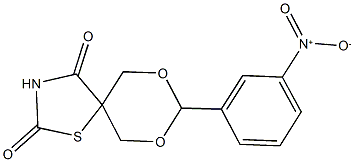 8-{3-nitrophenyl}-7,9-dioxa-1-thia-3-azaspiro[4.5]decane-2,4-dione Structure