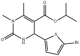 isopropyl 4-(5-bromo-2-thienyl)-1,6-dimethyl-2-oxo-1,2,3,4-tetrahydro-5-pyrimidinecarboxylate Structure