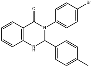 3-(4-bromophenyl)-2-(4-methylphenyl)-2,3-dihydro-4(1H)-quinazolinone 구조식 이미지