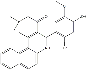 5-(2-bromo-4-hydroxy-5-methoxyphenyl)-2,2-dimethyl-2,3,5,6-tetrahydrobenzo[a]phenanthridin-4(1H)-one Structure