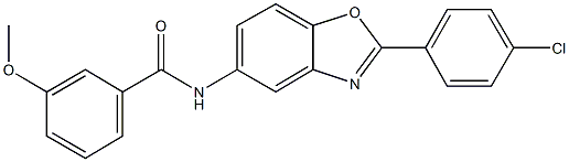 N-[2-(4-chlorophenyl)-1,3-benzoxazol-5-yl]-3-methoxybenzamide 구조식 이미지