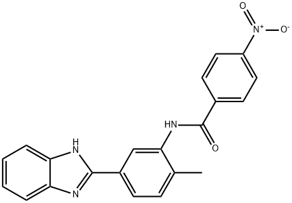 N-[5-(1H-benzimidazol-2-yl)-2-methylphenyl]-4-nitrobenzamide 구조식 이미지