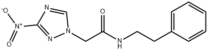 2-{3-nitro-1H-1,2,4-triazol-1-yl}-N-(2-phenylethyl)acetamide 구조식 이미지