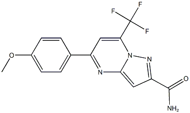 5-(4-methoxyphenyl)-7-(trifluoromethyl)pyrazolo[1,5-a]pyrimidine-2-carboxamide 구조식 이미지