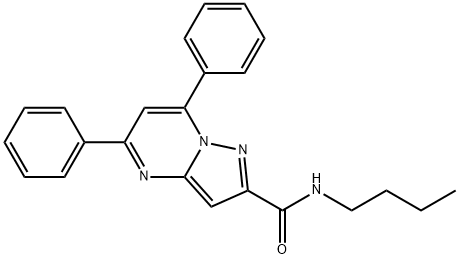 N-butyl-5,7-diphenylpyrazolo[1,5-a]pyrimidine-2-carboxamide 구조식 이미지