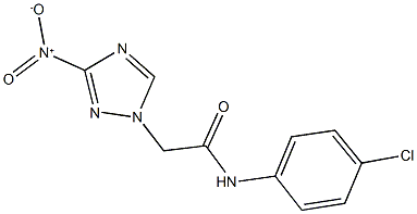 N-(4-chlorophenyl)-2-{3-nitro-1H-1,2,4-triazol-1-yl}acetamide 구조식 이미지