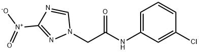 N-(3-chlorophenyl)-2-{3-nitro-1H-1,2,4-triazol-1-yl}acetamide 구조식 이미지