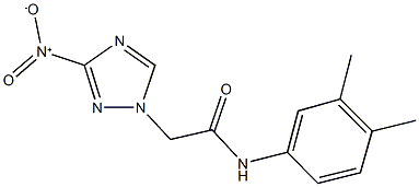 N-(3,4-dimethylphenyl)-2-{3-nitro-1H-1,2,4-triazol-1-yl}acetamide 구조식 이미지