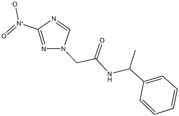 2-{3-nitro-1H-1,2,4-triazol-1-yl}-N-(1-phenylethyl)acetamide Structure