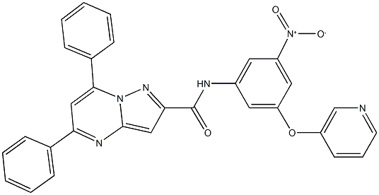 N-[3-nitro-5-(3-pyridinyloxy)phenyl]-5,7-diphenylpyrazolo[1,5-a]pyrimidine-2-carboxamide Structure