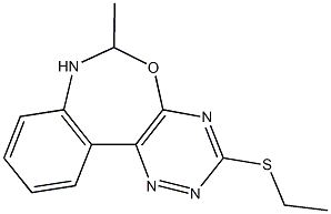 ethyl 6-methyl-6,7-dihydro[1,2,4]triazino[5,6-d][3,1]benzoxazepin-3-yl sulfide 구조식 이미지