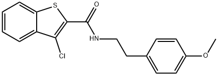 3-chloro-N-[2-(4-methoxyphenyl)ethyl]-1-benzothiophene-2-carboxamide 구조식 이미지