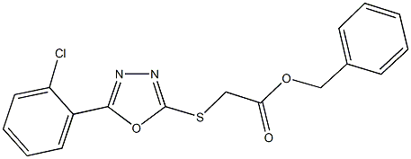 benzyl {[5-(2-chlorophenyl)-1,3,4-oxadiazol-2-yl]sulfanyl}acetate Structure