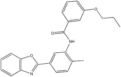 N-[5-(1,3-benzoxazol-2-yl)-2-methylphenyl]-3-propoxybenzamide Structure