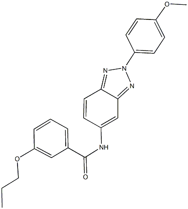 N-[2-(4-methoxyphenyl)-2H-1,2,3-benzotriazol-5-yl]-3-propoxybenzamide 구조식 이미지