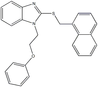 2-[(naphthalen-1-ylmethyl)sulfanyl]-1-[2-(phenyloxy)ethyl]-1H-benzimidazole Structure