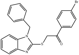 2-[(1-benzyl-1H-benzimidazol-2-yl)sulfanyl]-1-(4-bromophenyl)ethanone Structure