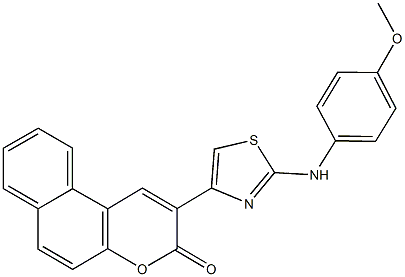 2-[2-(4-methoxyanilino)-1,3-thiazol-4-yl]-3H-benzo[f]chromen-3-one Structure