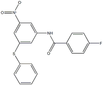 4-fluoro-N-[3-nitro-5-(phenylsulfanyl)phenyl]benzamide 구조식 이미지