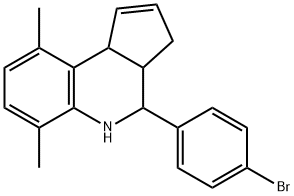 4-(4-bromophenyl)-6,9-dimethyl-3a,4,5,9b-tetrahydro-3H-cyclopenta[c]quinoline 구조식 이미지
