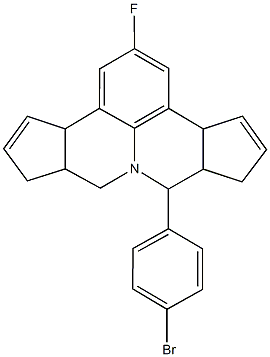 7-(4-bromophenyl)-2-fluoro-3b,6,6a,7,9,9a,10,12a-octahydrocyclopenta[c]cyclopenta[4,5]pyrido[3,2,1-ij]quinoline Structure