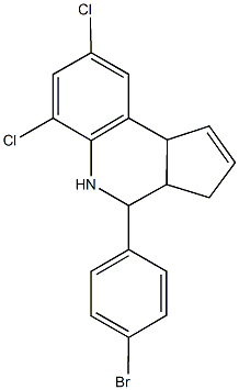 4-(4-bromophenyl)-6,8-dichloro-3a,4,5,9b-tetrahydro-3H-cyclopenta[c]quinoline Structure