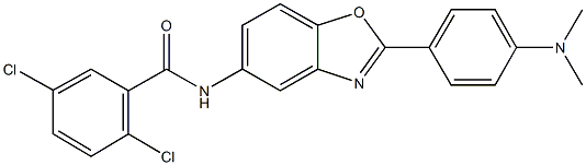 2,5-dichloro-N-{2-[4-(dimethylamino)phenyl]-1,3-benzoxazol-5-yl}benzamide Structure