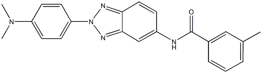 N-{2-[4-(dimethylamino)phenyl]-2H-1,2,3-benzotriazol-5-yl}-3-methylbenzamide 구조식 이미지