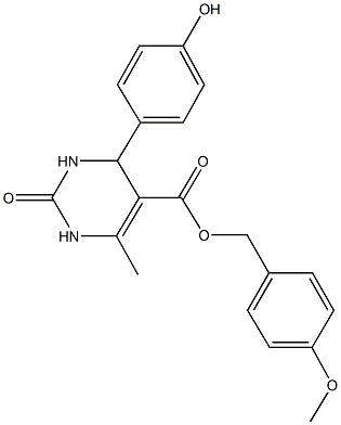 4-methoxybenzyl 4-(4-hydroxyphenyl)-6-methyl-2-oxo-1,2,3,4-tetrahydro-5-pyrimidinecarboxylate 구조식 이미지