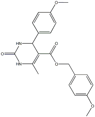 4-methoxybenzyl 4-(4-methoxyphenyl)-6-methyl-2-oxo-1,2,3,4-tetrahydro-5-pyrimidinecarboxylate Structure