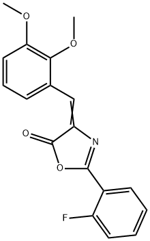 4-(2,3-dimethoxybenzylidene)-2-(2-fluorophenyl)-1,3-oxazol-5(4H)-one Structure