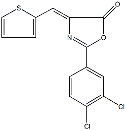 2-(3,4-dichlorophenyl)-4-(2-thienylmethylene)-1,3-oxazol-5(4H)-one Structure
