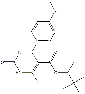 1,2,2-trimethylpropyl 4-[4-(dimethylamino)phenyl]-6-methyl-2-oxo-1,2,3,4-tetrahydro-5-pyrimidinecarboxylate Structure