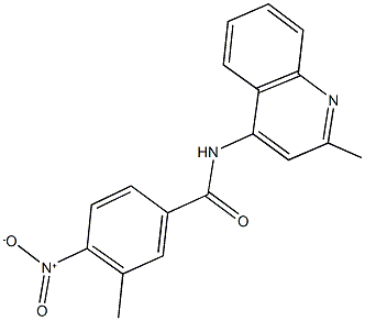 4-nitro-3-methyl-N-(2-methyl-4-quinolinyl)benzamide 구조식 이미지