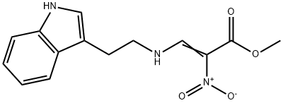 methyl 2-nitro-3-{[2-(1H-indol-3-yl)ethyl]amino}acrylate 구조식 이미지