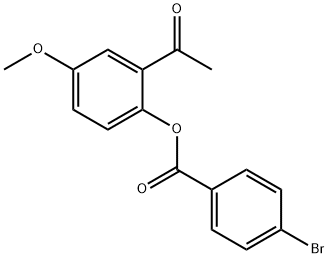 2-acetyl-4-methoxyphenyl 4-bromobenzoate 구조식 이미지