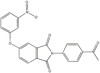 2-(4-acetylphenyl)-5-{3-nitrophenoxy}-1H-isoindole-1,3(2H)-dione 구조식 이미지