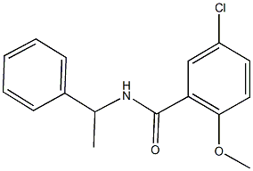 5-chloro-2-methoxy-N-(1-phenylethyl)benzamide Structure