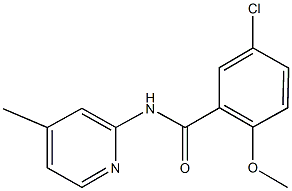 5-chloro-2-methoxy-N-(4-methyl-2-pyridinyl)benzamide Structure