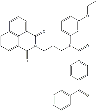 4-benzoyl-N-[3-(1,3-dioxo-1H-benzo[de]isoquinolin-2(3H)-yl)propyl]-N-(3-ethoxyphenyl)benzamide 구조식 이미지