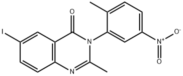 3-{5-nitro-2-methylphenyl}-6-iodo-2-methyl-4(3H)-quinazolinone 구조식 이미지