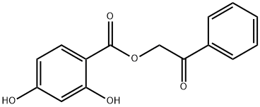 2-oxo-2-phenylethyl 2,4-dihydroxybenzoate 구조식 이미지