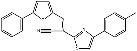 2-[4-(4-methylphenyl)-1,3-thiazol-2-yl]-3-(5-phenyl-2-furyl)acrylonitrile 구조식 이미지